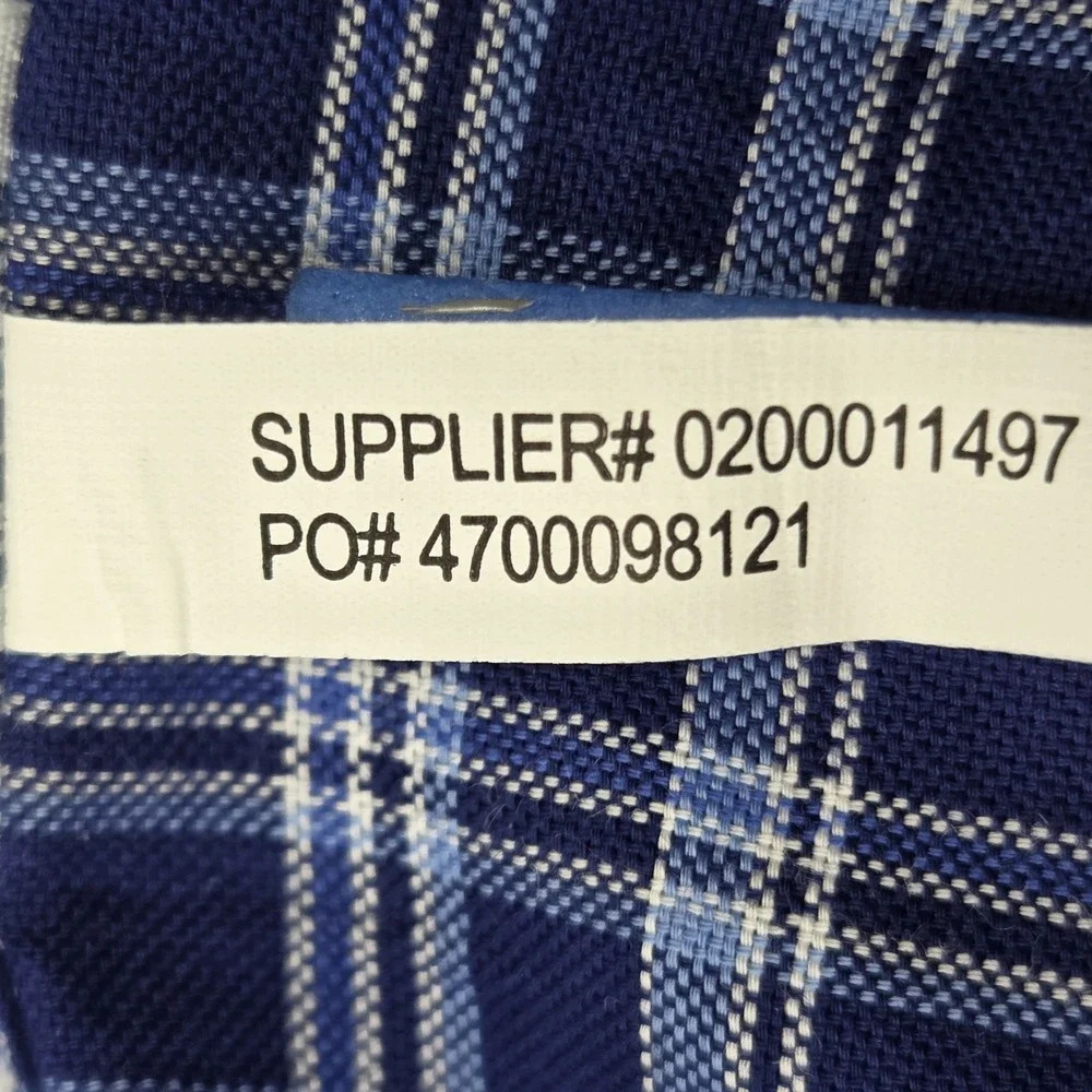 Polo Ralph Lauren Long Sleeve Button Down Shirt Mens Size XL Blue Plaid‎ EUC